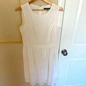 NWOT Brooks Brothers Sundress in pure white with eyelet details. Zip up in back